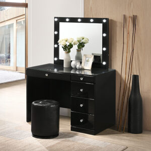 MORGANTY VANITY SET WITH A STOOL (BLACK)